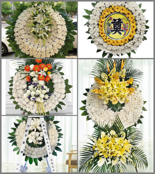 上海嘉定区菊园新区青冈村花圈速递
